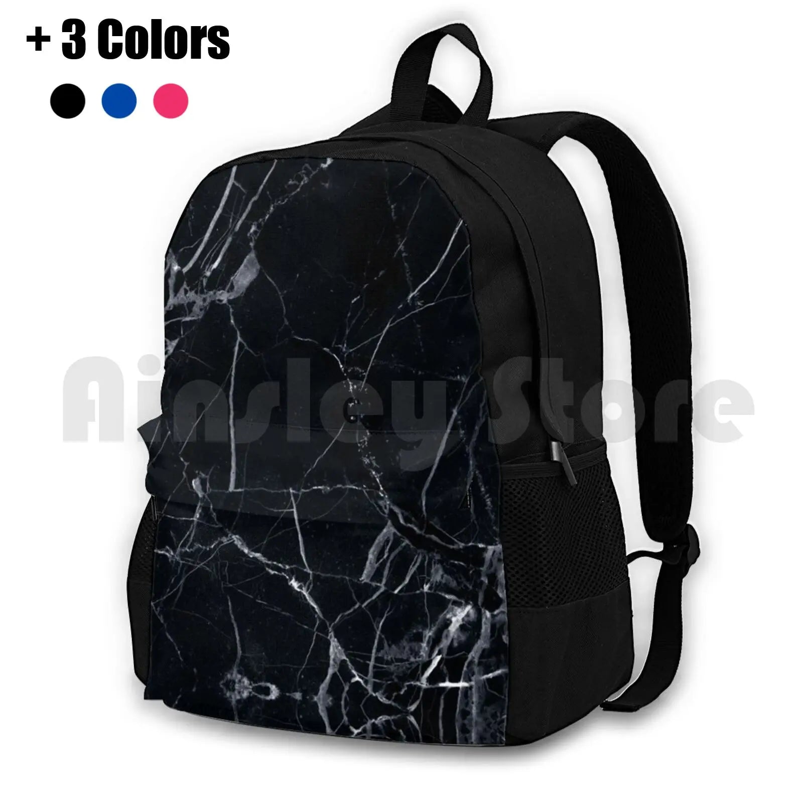 Marble Texture Outdoor Hiking Backpack Waterproof Camping Travel