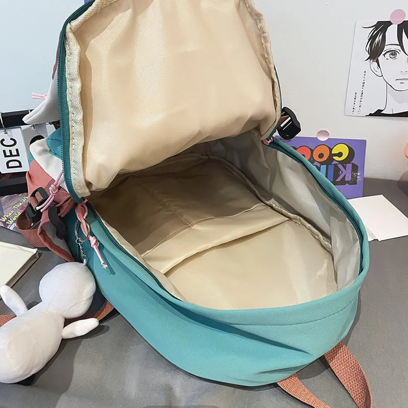 Nylon Cartoon Print School Backpack Bag