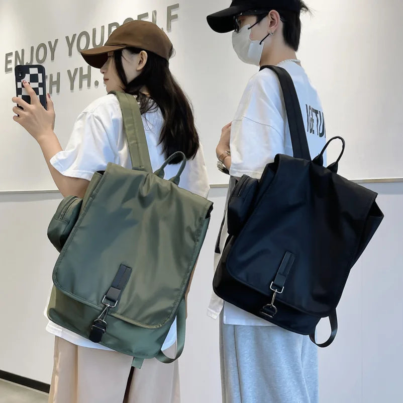 Men's Streetwear Style Backpack Harajuku Large Capacity Waterproof Nylon Bag