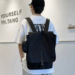 Men's Streetwear Style Backpack Harajuku Large Capacity Waterproof Nylon Bag