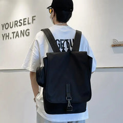 Men's Streetwear Style Backpack Harajuku Large Capacity Waterproof Nylon Bag