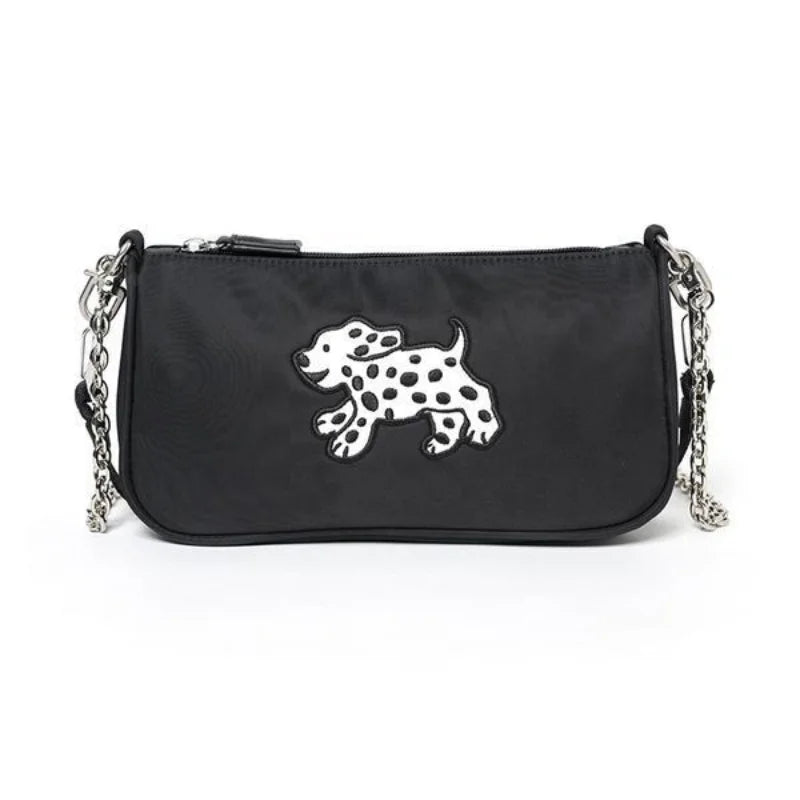 Retro Nylon Underarm Bag for Women Chain Shoulder Crossbody Bags