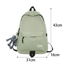 Nylon Women's Backpack Solid School Bag Casual Female Travel Rucksack