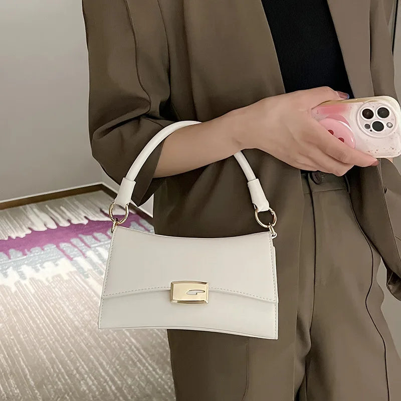 Solid Pattern Shoulder Bag for Women Crossbody