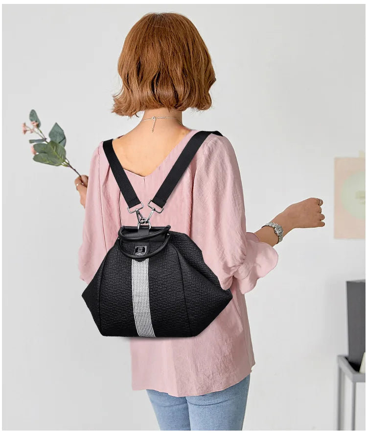 Women's Multifunctional Backpack Handbag, Shoulder Bag, Messenger Bag
