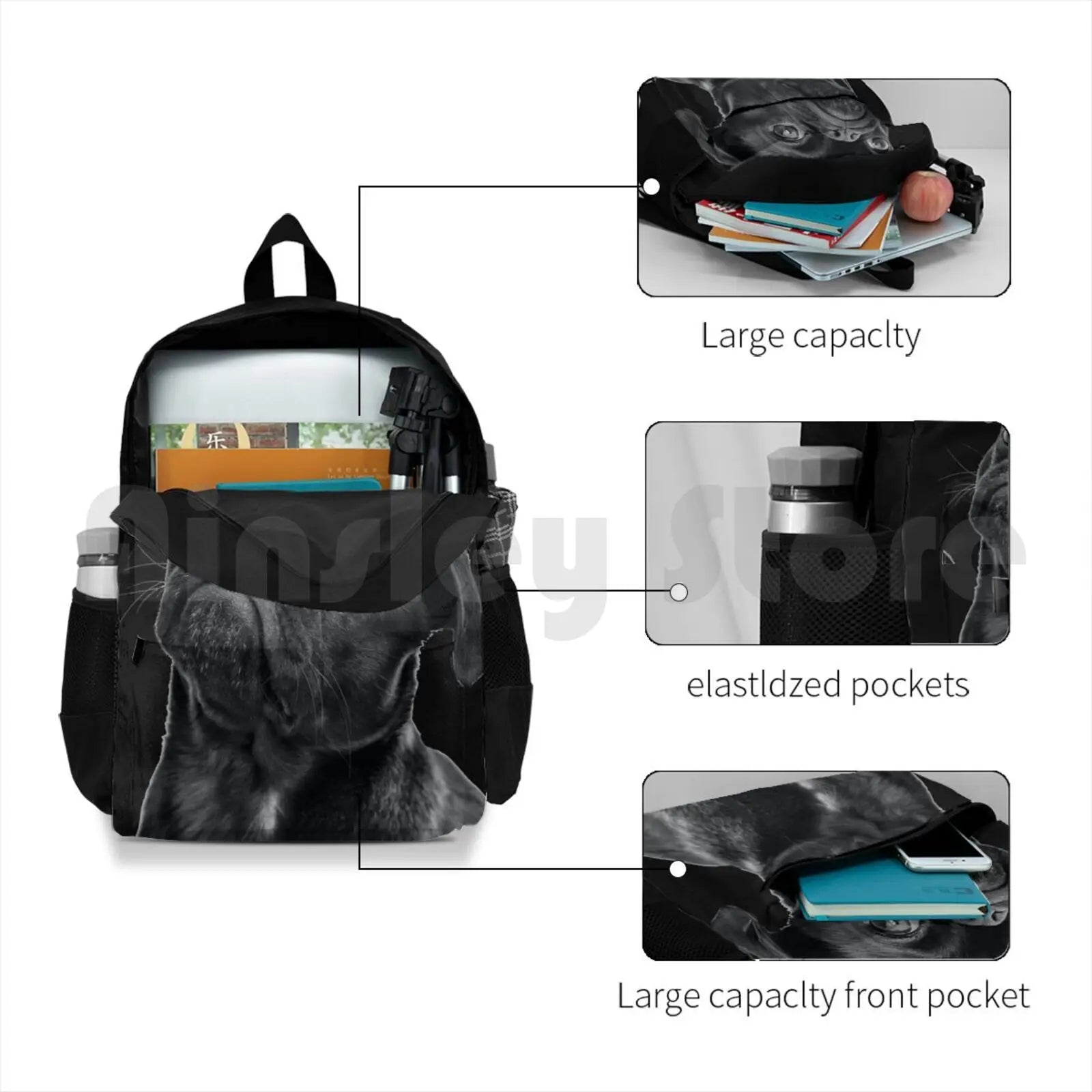 Pug Version Outdoor Hiking Backpack Riding Climbing Sports Bag