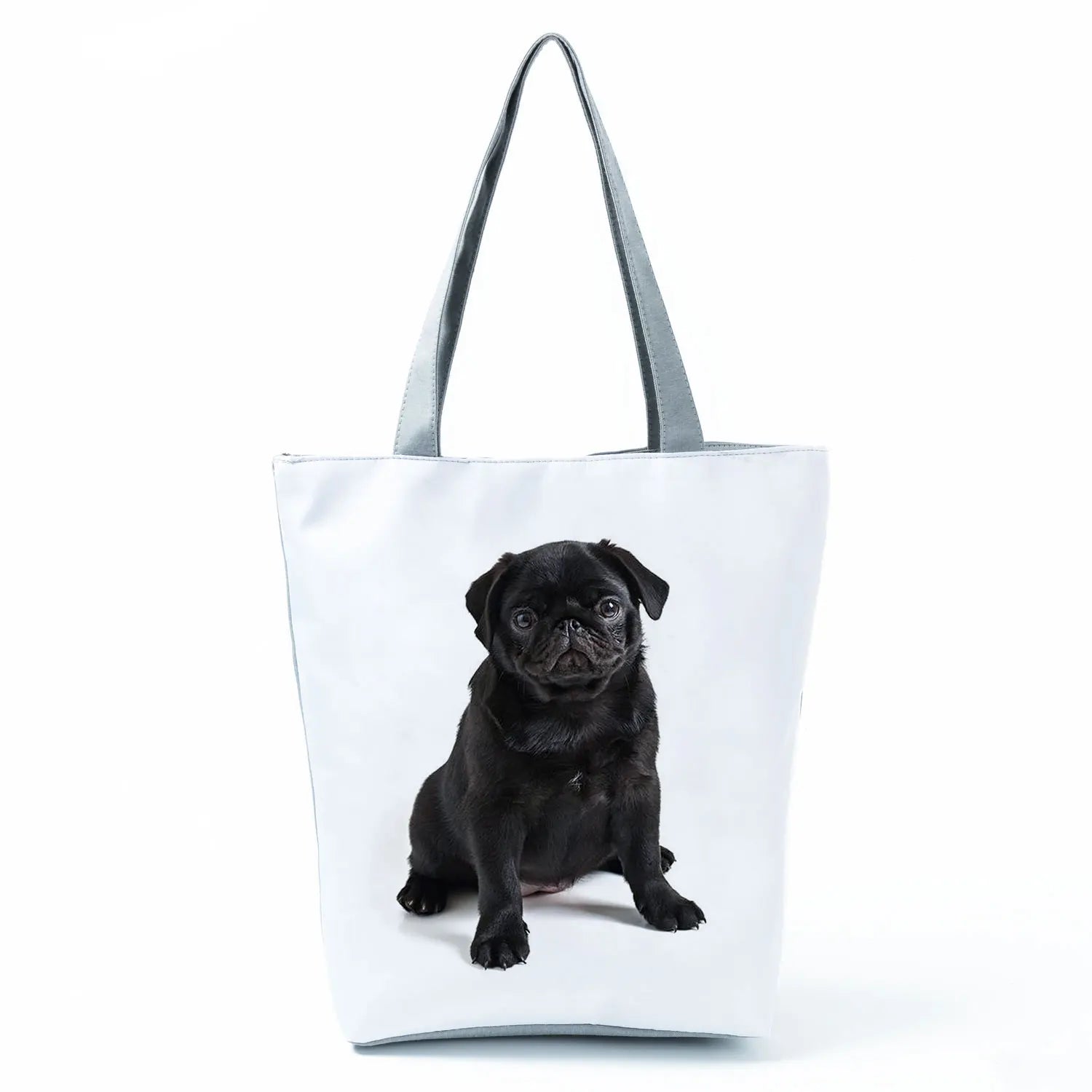 Pug Printed Handbag Outdoor High Capacity Women Shoulder Bag
