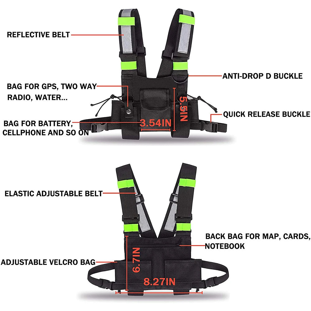 Tactical Bag Men Nylon Chest Rig Bag Hip Hop Streetwear Functional Boy Chest Rig