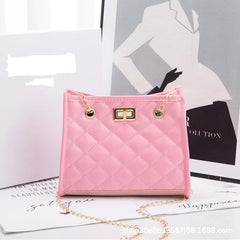 Women's Chain Crossbody Bag Diamond Lattice Shoulder Bag Leather Plaid Handbag