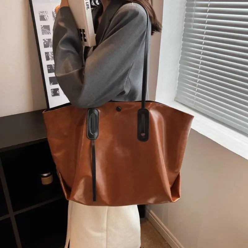 Large Capacity Women's Shoulder Bag Solid Underarm Female Crossbody Bags