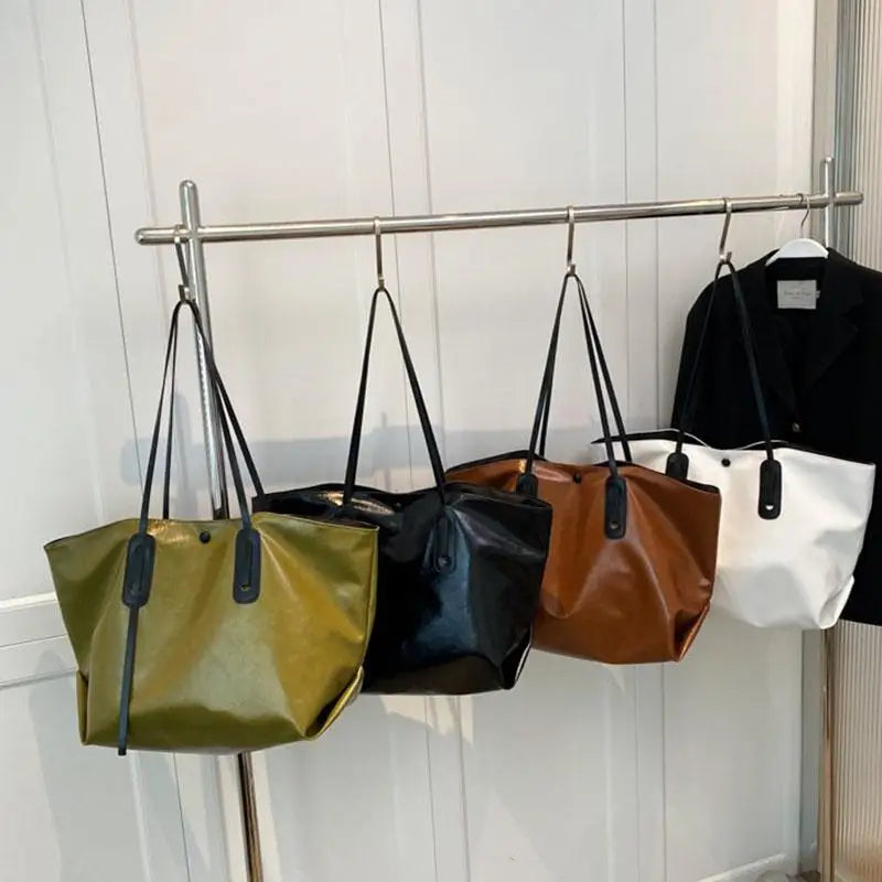 Large Capacity Women's Shoulder Bag Solid Underarm Female Crossbody Bags