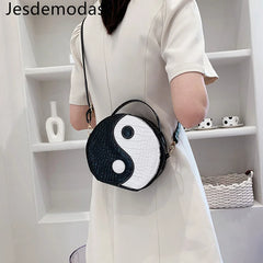 Shoulder Bags Crossed-body TAI JI Style Handbags Round Womans Bags