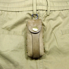 Leather Drawstring Key Bag Large Capacity Keys Holder