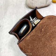 Blongk Key Holder Waist Bag Leather Car Key Case Glasses Belt Pack 1652cg