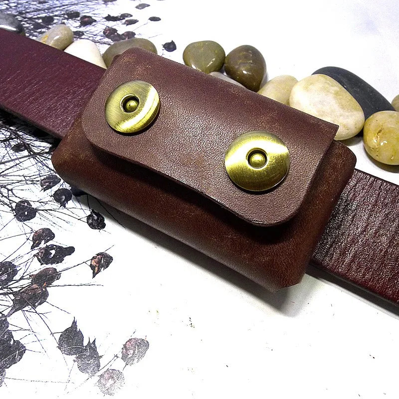 Blongk Universal Belt Car Key Case Leather Key Holder Hand-Made
