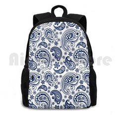 Vintage Paisley Outdoor Hiking Backpack Waterproof Camping Travel Retro