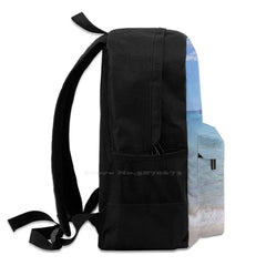 Mediterranean Waves Summer Beach School Bag Big Capacity Backpack