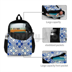 Outdoor Hiking Backpack Waterproof Portuguese Culture Tiles