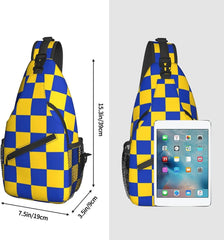 Yellow Squares Sling Bag Chest Bag Crossbody Bags