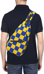 Yellow Squares Sling Bag Chest Bag Crossbody Bags