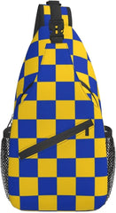 Yellow Squares Sling Bag Chest Bag Crossbody Bags
