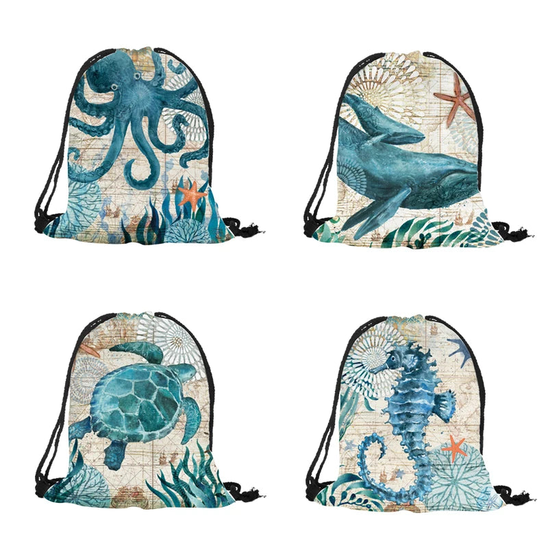 3D Printing Marine Animal Backpack - Seahorse Turtle Octopus