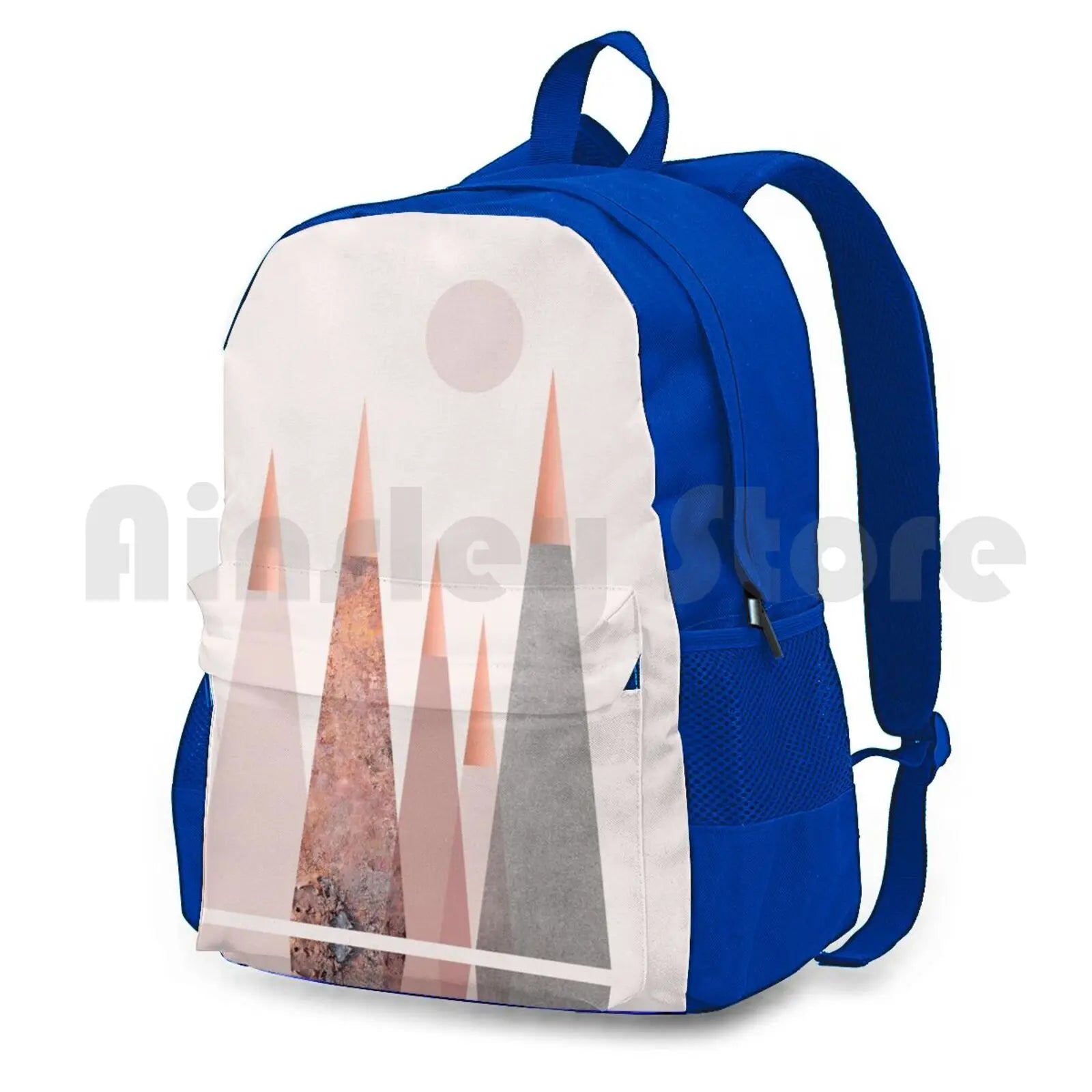 Blush And Copper Mountain Tops Outdoor Hiking Backpack Waterproof
