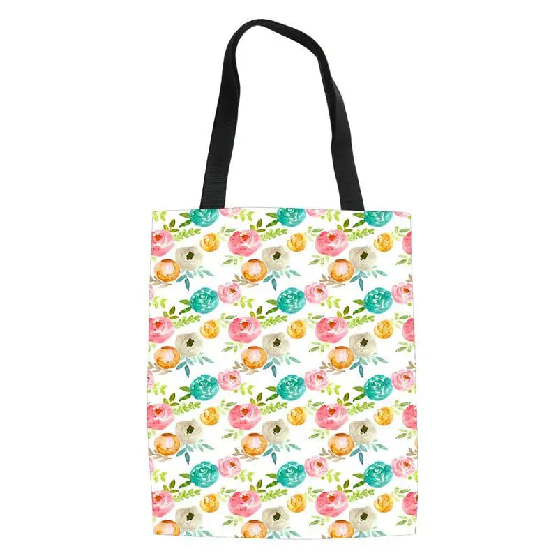Rose Blush Dew Foil Women Tote Handbags Large Capacity Shopping Bag