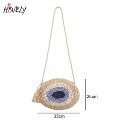 Bohemia Summer Straw Rope Woven Shoulder Messenger Bag
