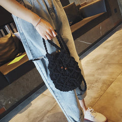 Bohemian Cotton Rope Woven Women's Straw Bag Crossbody Bags Knitted