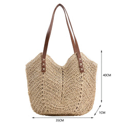 Bohemian Woven Shoulder Bags Large Capacity Beach Handbags