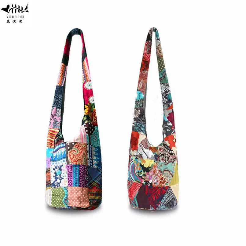 Boho Patchwork Women Sling Shoulder Bag Vintage Handbags Purses