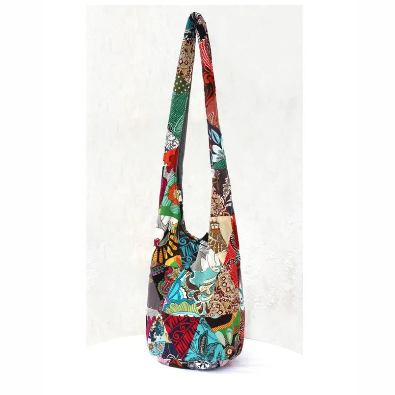 Boho Patchwork Women Sling Shoulder Bag Vintage Handbags Purses