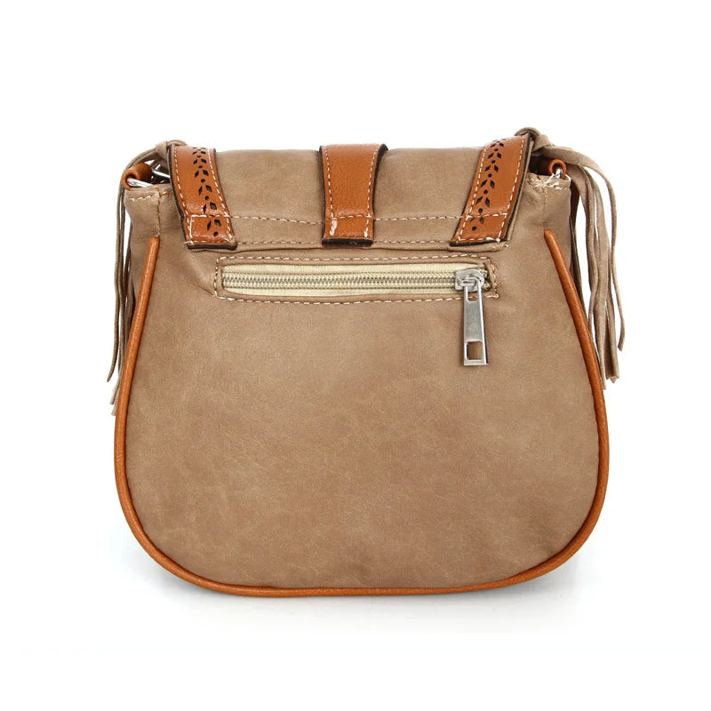 Bohemian Tassel Satchel Women's Shoulder Bag Frosted Bag