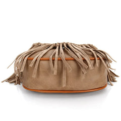 Bohemian Tassel Satchel Women's Shoulder Bag Frosted Bag