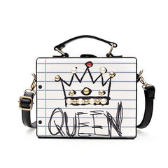 Women's Printed Letter Small Square Handbag