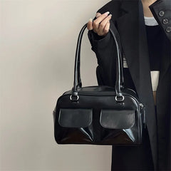 Bolsa Women's Retro Texture Shoulder Bag High-capacity Handbag