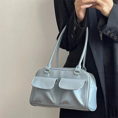 Bolsa Women's Retro Texture Shoulder Bag High-capacity Handbag