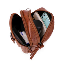 Vintage PU Leather Shoulder Bag Women Crossbody Bags Female Casual Small Purse