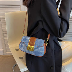 Women's Retro Striped Shoulder Messenger Bag Handbag