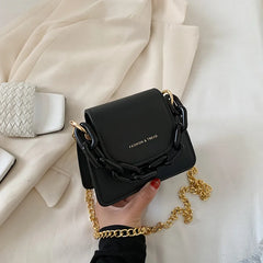 Mini Crossbody Bag for Women, Acrylic Chain Shoulder Bag