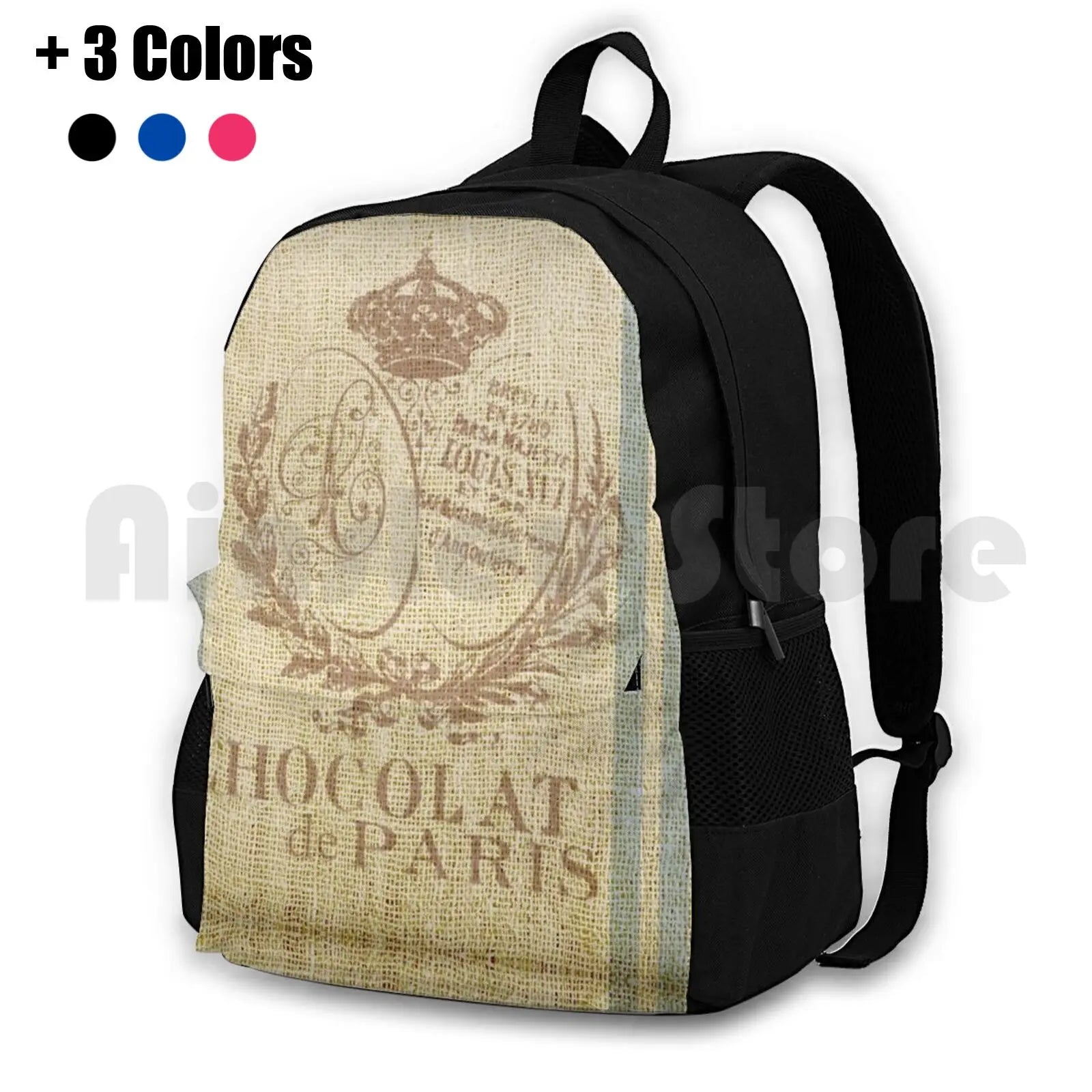 Faux Grain Sack Outdoor Hiking Backpack Waterproof Camping Travel