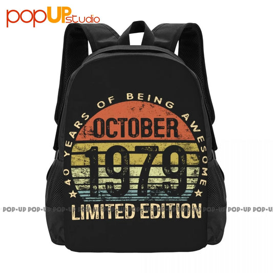 40th Birthday Backpack Large Capacity Vintage Sports Style Clothes Backpacks