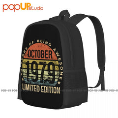 40th Birthday Backpack Large Capacity Vintage Sports Style Clothes Backpacks