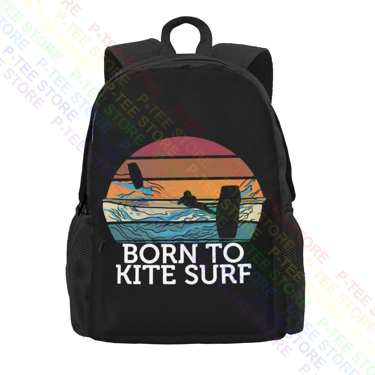 Kite Surf Sunset Beach Backpack Gym Shoe Bag