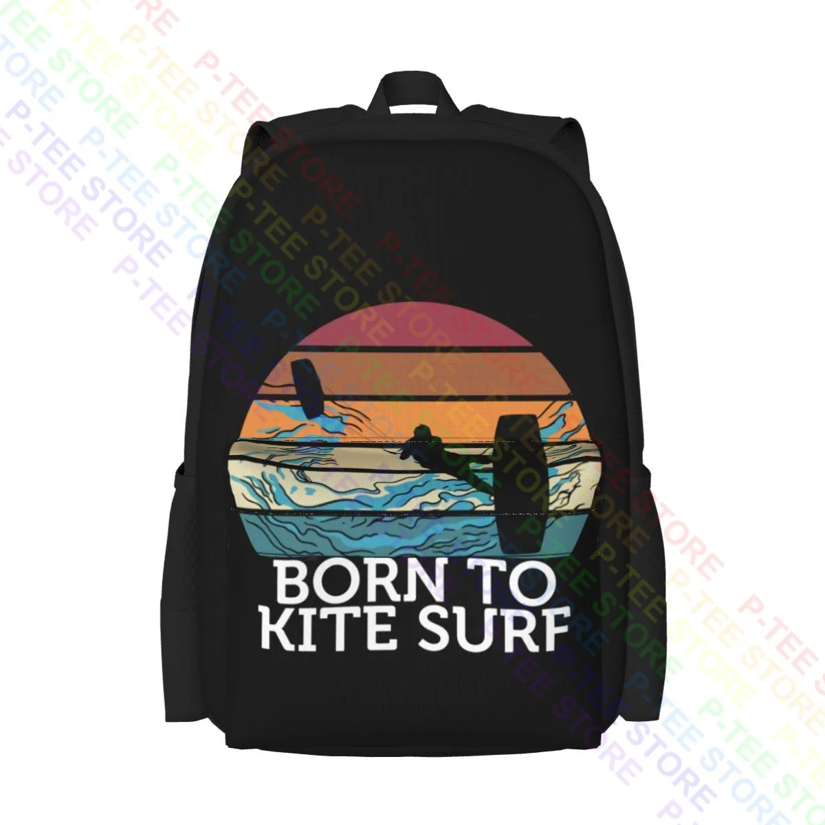 Kite Surf Sunset Beach Backpack Gym Shoe Bag