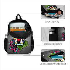 Boston Terrier In - Of The Dead Sugar Skull Dog Backpacks