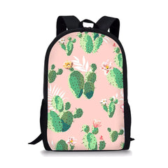 Botany Printing Backpack for School Girls Travel Bag