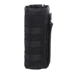 Canvas Water Bottle Holder with Shoulder Strap, Insulated Mesh Carrier Bag