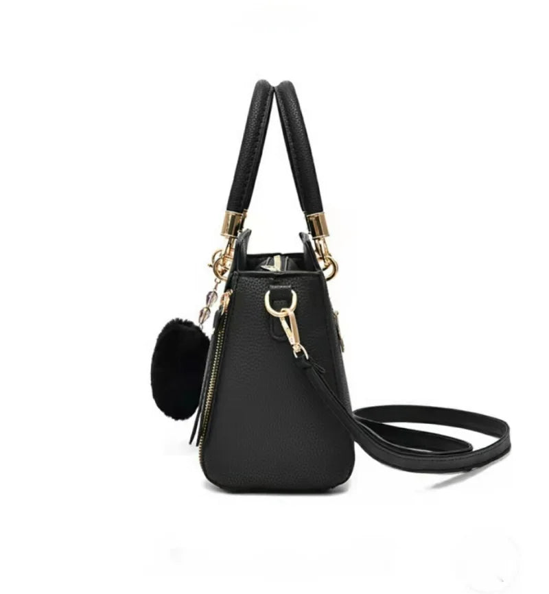 High-End Lychee Grain PU Leather Women's Handbag
